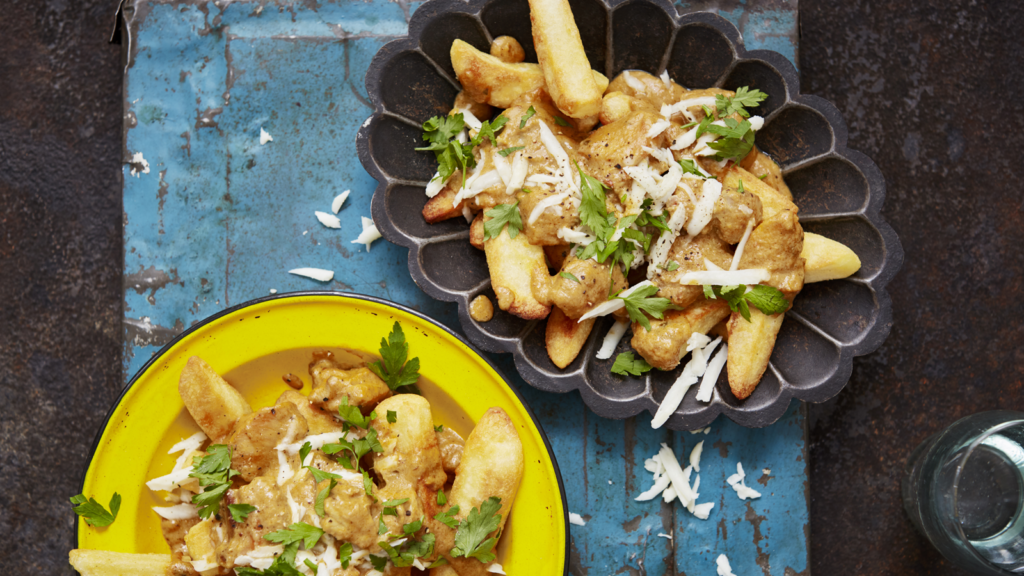 Chicken Korma Poutine - The Spice Tailor US